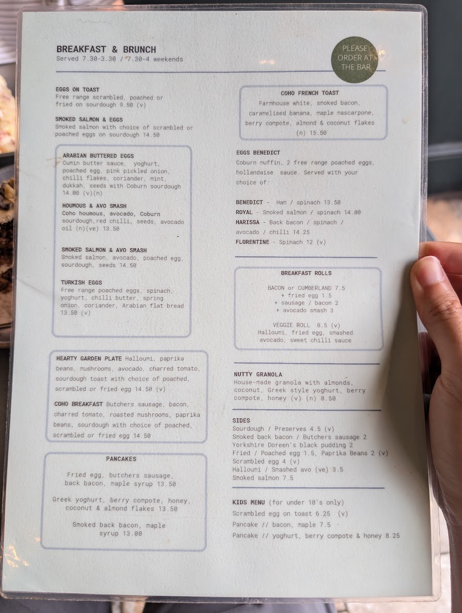 Menu Cafe Coho-2