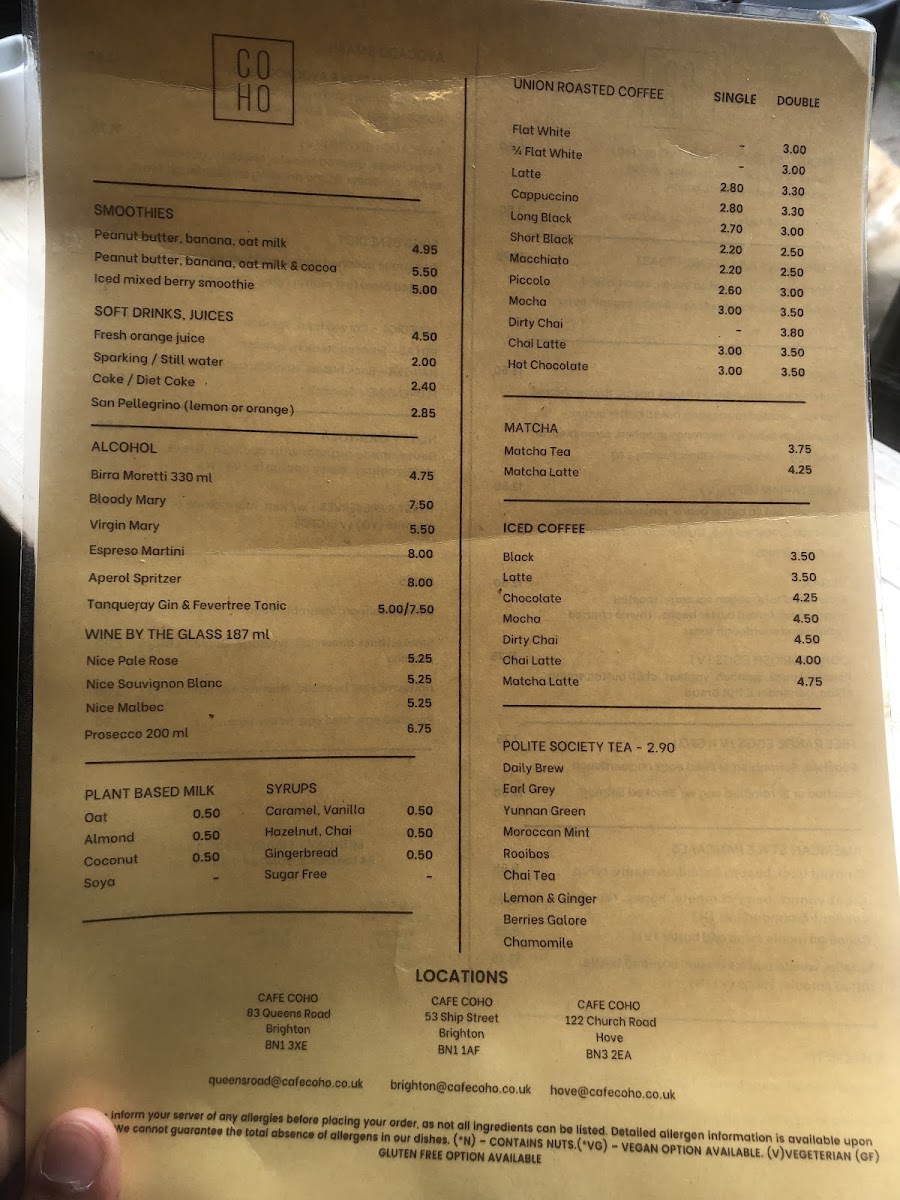 Menu Cafe Coho-8
